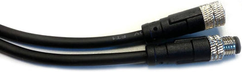 M8 3 Pins Connector Cable, Male to Female Circular Connector Molding Cable A Code Straight Industrial Molded Cable IP67
