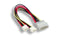 KENTEK 8 Inch 4 Pin Molex 5.25 Male to 2 X 4 Pin 3.5 Floppy Drive FDD Female Y-Splitter M/F IDE Power Cable
