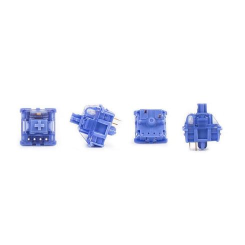 GATERON CJ Keyboard Switches, China Joy Light Dark Blue Purple Custom 5 Pin Through-Hole LED Linear Switches (35 PCS)