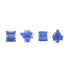 GATERON CJ Keyboard Switches, China Joy Light Dark Blue Purple Custom 5 Pin Through-Hole LED Linear Switches (35 PCS)
