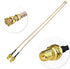 Bingfu Dual Band Wifi Antenna 2.4GHz 5GHz 3dBi MIMO RP-SMA Male (2-Pack) with 12 inch u.fl to RP-SMA Cable