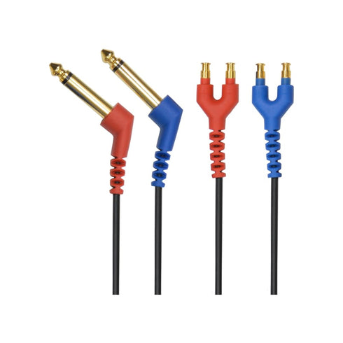 TDH39 & DD45 Audiometer Headphone Cable with Gold-Plated 2 x 6.35 mm Mono Jack for Audiometric Headsets.