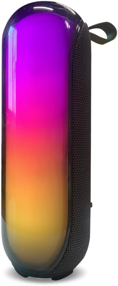 Vernte Portable Bluetooth Speaker with Lights, Powerful Crystal Clear Sound, IPX5 Waterproof, All