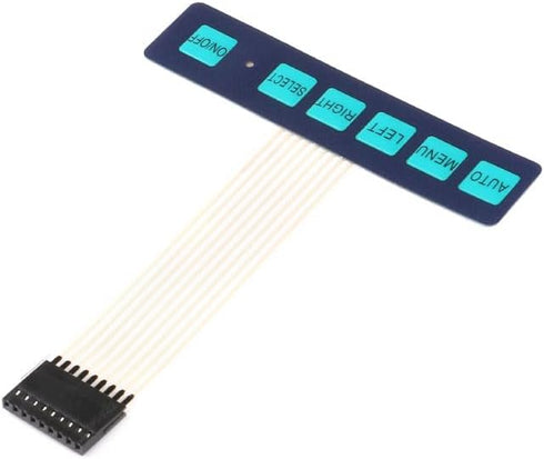 3Pcs 1x6 Matrix Array Membrane Switch Display Keypad Keyboard Switch 104*24mm 6 Keys with LED Light by JESSINIE