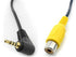 iSaddle 2.5mm 2.5mm RCA to AV-in Cable, Car Rear View Camera to GPS AV-in Adapter Cable