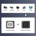 CY 100cm 90 USB Type-B Male to Female Extension Cable Right Angled Degree with Screws Panel Mount for Printer Scanner
