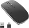 Wireless Mouse Chargeable Portable Silent USB and Type-C Dual Mode Mouse, 3 Adjustable DPI for Laptop, Mac, MacBook,