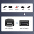 chenyang CY Mini USB 5pin Male to USB B Female Panel Mount Cable, 20cm with Screws
