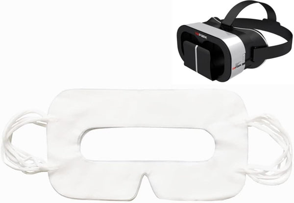 100 Pack White Disposable VR Face Covers, Sanitary Mask Pads for HTC Vive/PS VR/Gear VR/Oculus Rift