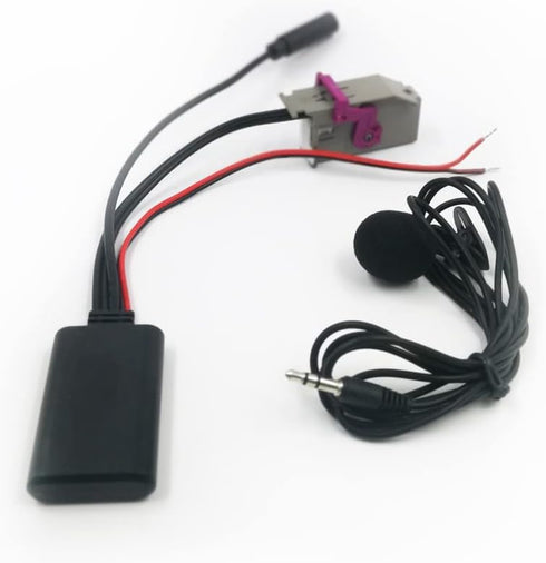 Bluetooth AUX Adapter, Music MP3 Aux-in Audio Cable Microphone Handsfree Compatible with Audi A3 A4 A6 A8 TT R8 RNS-E
