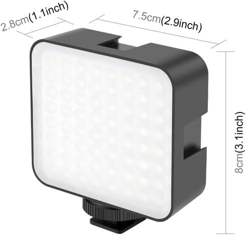 LED Video Light with 3 Cold Shoe, PULUZ Dimmable Video Splicing Fill Light for Canon Nikon Sony DSLR
