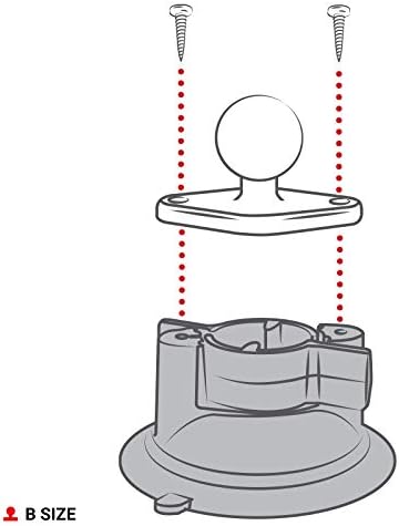 RAM MOUNTS Twist-Lock Composite Suction Cup Base with Ball RAP-B-224-1U, B Size 1" Ball