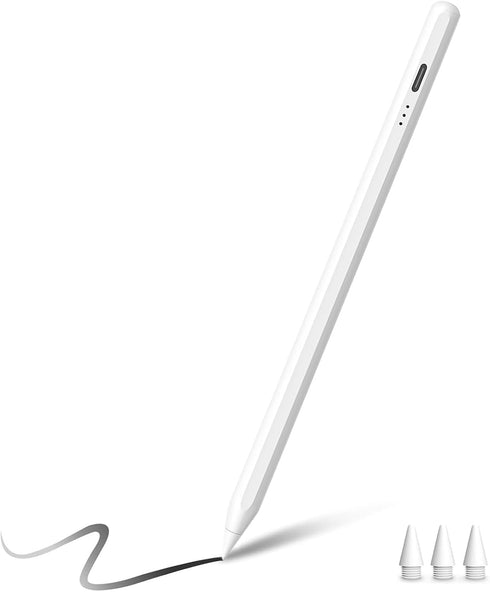 EcoPestuGo Stylus Pen for Apple iPad (2025-2018),Tilt Sensitivity Palm Rejection Fast Charge Stylus