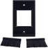 Construct Pro WideMouth Single-Gang D cor Brush Plate (Black Plate w/Black Brush)