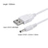uxcell USB Type-A Male to 3.5 x 1.35mm DC 5V 1A Plug Barrel Connector Charge Cable, White.
