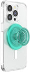 Translucent Mint PopSockets Phone Grip with MagSafe Compatibility, Wireless Charging Compatible Phone Holder.