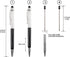 Bling Ballpoint Pens, Crystal Diamond Capacitive Touch Screen Stylus with Replacement Refills, 3Pcs Writing Pen