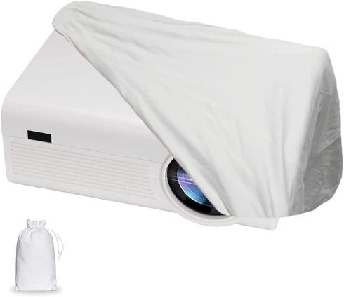 Projector Dust Cover - 1PCS-White Nylon Stretchy Outdoor Movie Video Projector Covers for Storage