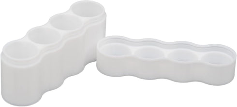 Slimline CR123a Battery Case, Soft Durable Material - Pack of 2 (Holds 4 Batteries)
