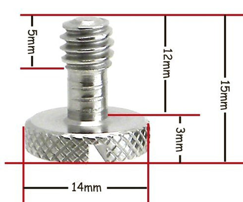 Steel Screws 1/4" Tripod Quick Release QR Plate Camera Flathead Slot Stainless SS for Manfrotto/Sachtler (3 Pack)