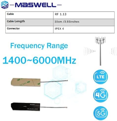 Internal Antenna Triple Band WiFi for Wimax Zigbee Bluetooth 2.4G, 5G, 6G, Cellular 5G, 4G LTE High Gain