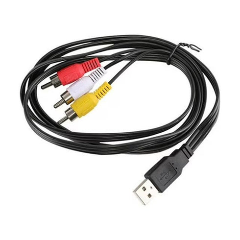 Hididi 5FT, 2.0 3 USB to RCA Cable USB A Female to RCA Female Adapter Cord AV Composite Cord for DVDs, Digital Cameras