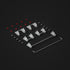 GATERON PC Screw in Crystal Stabilizer RGB Set 7U, 6.25U, 2U for 60% MX Mechanical Keyboard