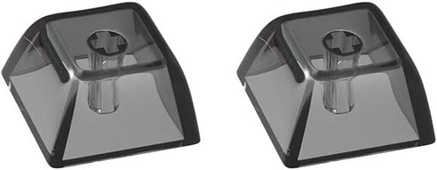 Blank Crystal Transparent Black Keycaps, 1U XDA Profile for MX Switches, Mechanical Keyboard Backlit (20pcs)