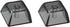 Blank Crystal Transparent Black Keycaps, 1U XDA Profile for MX Switches, Mechanical Keyboard Backlit (20pcs)