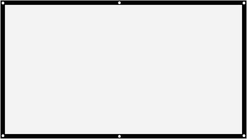 16:9 16:9 (100 Inch) Projection Screen, Non Crease White Projector Screen, Thicken Portable Non Crease Soft White