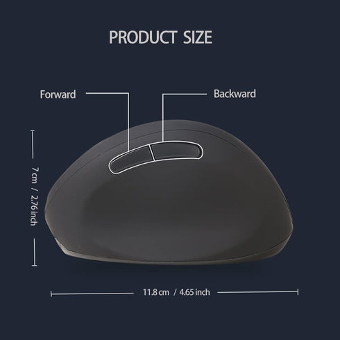 Wired Ergonomic Optical Vertical Mouse, 3 Adjustable DPI, 6 Buttons USB Computer Mouse