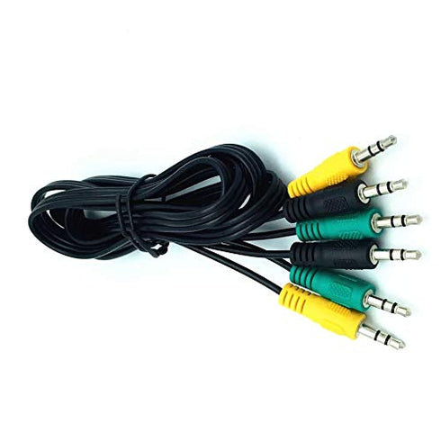 Replacement 3.5mm 1/8" TRS Stereo Mini Jack Color Coded Audio Cable for Logitech 5.1 Channel Speakers z-5500, z-5450,