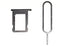HYY SIM Card Tray + Ejector Pin Replacement for iPad Pro 11(Gray)