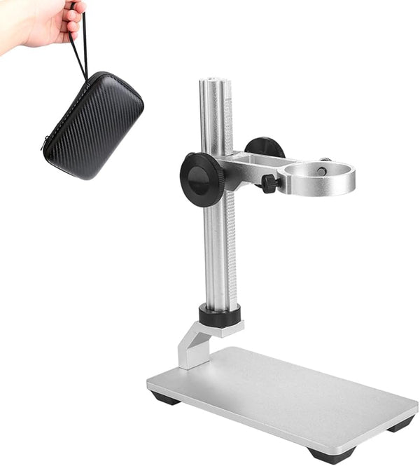 Aluminum Alloy Microscope Stand Holder for Digital Microscope, Durable Metal Bracket with Portable Carrying Case