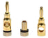 4 Pairs 8 Plugs Speaker Banana Plugs Gold Plated Open Screw Type Brass Connector for Speaker Stereo Wire, Home Theater Audio (8 pcs/4 Red 4 Black)