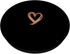 Rose Minimalist Heart Black PopSockets Standard PopGrip