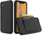 iPhone X/XS Protective Wallet Case with Card Holder and Credit Card Slot (Black)