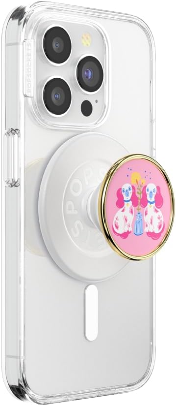 Staffordshire Furries PopSockets Round Phone Grip with Adapter Ring, MagSafe Compatible, Wireless Charging Holder