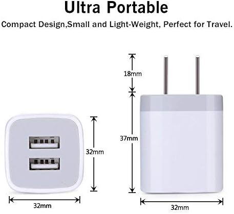 Fast Charging Block,GiGreen 5Pack Dual Port USB Outlet Plug 2.1A USB Wall Charger Power Cubes Compatible iPhone 15 Pro Max/14/13/12/11/X/8,Samsung Galaxy A15 5G/A55/S24/A54/A14/A13/S23/S21/A53,Pixel 8