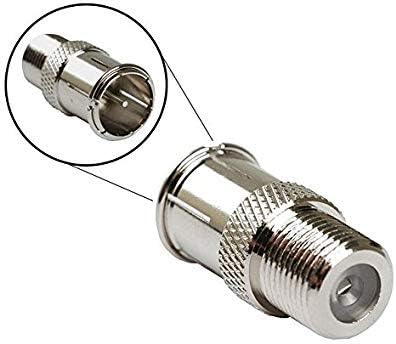 iMBAPrice (10 Pack) F-Jack to F-Quick Push On Plug F-pin Coaxial Quick Connect Adapter