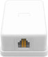 Phone Jack Surface Mount Box, Single Port Telephone Jack with 4 Screw Terminals to 1 RJ11 6P4C Female, White