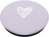 Cute Pastel Lavender Minimalist White Heart Scribble Design PopSockets Swappable PopGrip