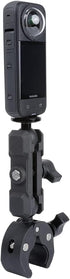 PellKing Motorcycle Camera Mount for Insta360 Go 3, 360 Rotation Metal Clamp Holder for Bike Handlebar