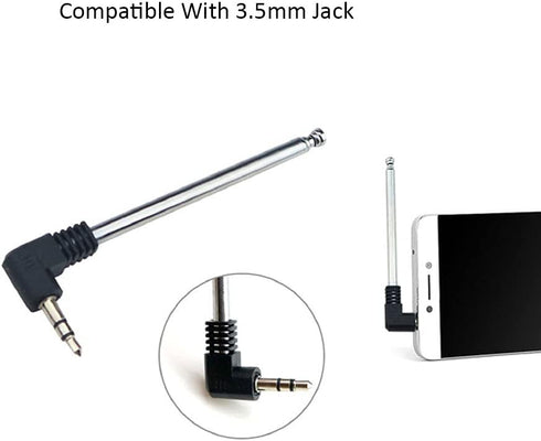 CORONIR 3.5mm 9.5'' Antenna-2Pack FM Radio Antenna Retractable Aerial for Portable Radio Indoor Stereo Receiver AV