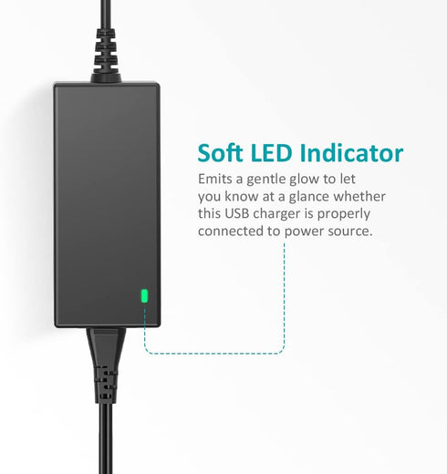 45W Universal DC Power Supply, 15V 13.5V 12V 9V 7.5V 6V 5V Switching AC Adapter for LED Strip Lights, Baby Monitors