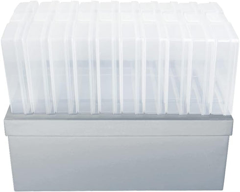 novelinks 4" x 6" Photo Storage Box, 10 Inner Picture Storage Containers, Photo Organizer Case for Craft Keeper (White)