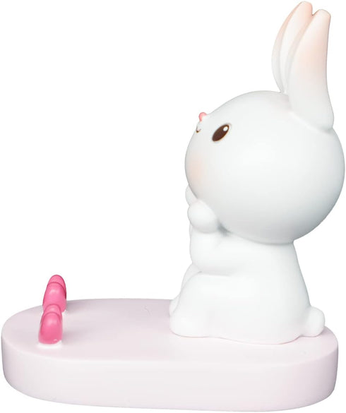 SIQITECHNO Cute Bunny Cell Phone Stand Holder Universal Resin Rabbit Smartphone Stand Desktop Phone Holder Funny Animal