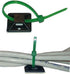 1.5" Adhesive Backed Mounting Bases with 8" Cable Ties - Black