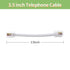 Telephone Cable 2 Way Splitter (3 Pack), RJ11 6P4C Phone Line Cord Adapter with 3 inch Cable for Landline Phone Wire