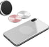 SALEX Phone Metal Plates 4 Pack for Magnetic Car Mount, Clear Silver Round 3M Adhesive Discs Without Holes